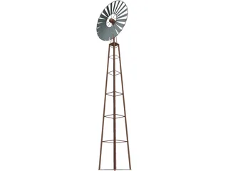 Farm Wind Mill 3D Model preview