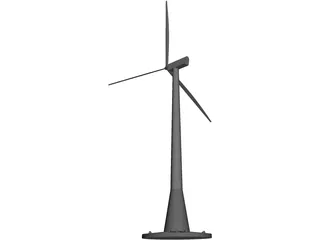 Offshore Windmill 3D Model preview
