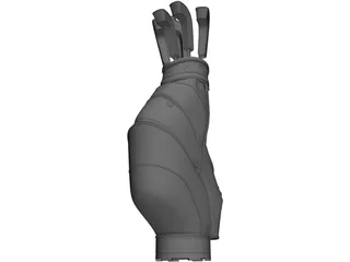 Golf Clubs Bag 3D Model preview