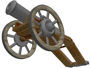 Old Cannon 3D Model preview
