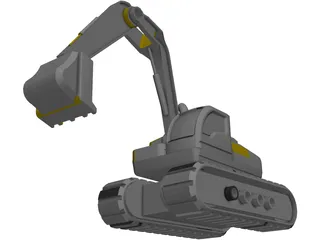 Toy Excavator 3D Model preview