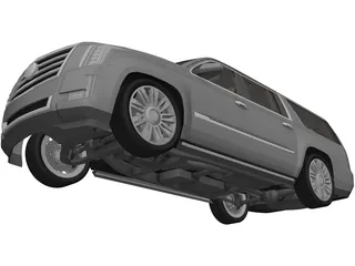 Cadillac Escalade ESV (2018) 3D Model preview