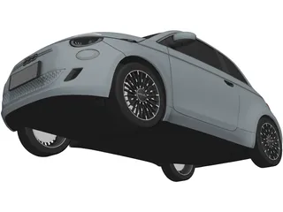 Fiat 500 Elettrica Hatchback (2021) 3D Model preview