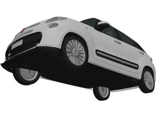 Fiat 500L (2013) 3D Model preview