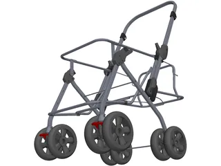 Stroller 3D Model preview