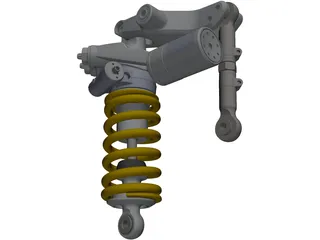 Ohlins TTX Shock Ducati 1198 3D Model preview