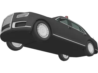 Aurus Senat Sedan Guard (2018) 3D Model preview