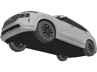 Hyundai Santa Fe (2021) 3D Model preview