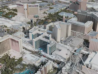 Las Vegas City, The Strip, USA (2020) 3D Model preview