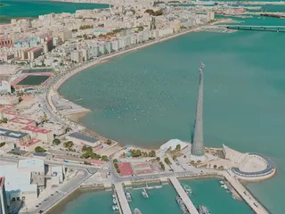 Cadiz City, Spain (2020) 3D Model preview