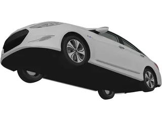Hyundai Sonata Hybrid (2015) 3D Model preview