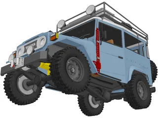 Toyota Land Cruiser FJ40 [Lifted] 3D Model preview