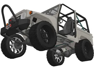 Toyota Land Cruiser FJ40 [Tuned] 3D Model preview