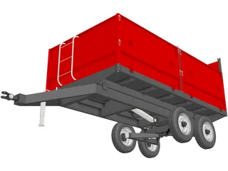 Tractor Trailer 3D Model preview