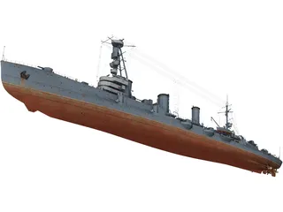 Krasny Krym Soviet Cruiser 3D Model preview