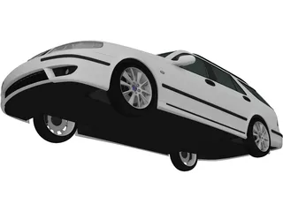 Saab 9-5 Aero Wagon (2005) 3D Model preview
