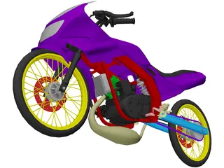 Kawasaki Serpico 150 3D Model preview