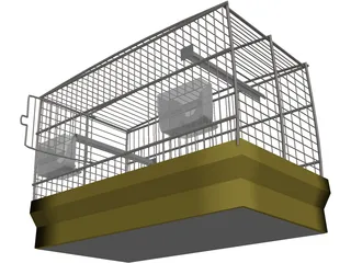 Bird Cage 3D Model preview