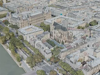 Paris City, France (2020) 3D Model preview