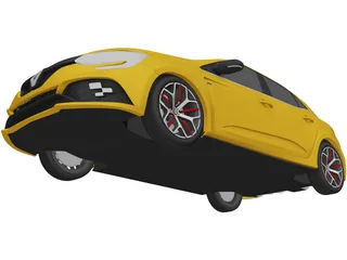 Renault Megane RS Trophy 300 Hatchback (2018) 3D Model preview