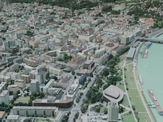 Linz City, Austria (2020) 3D Model preview
