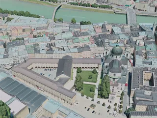 Salzburg City, Austria (2020) 3D Model preview