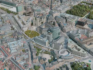 Brussels City, Belgium (2020) 3D Model preview