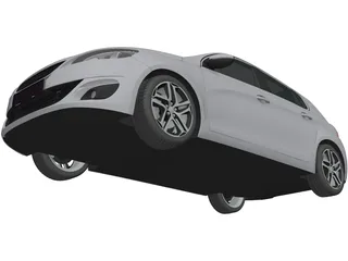 Peugeot 308 (2014) 3D Model preview
