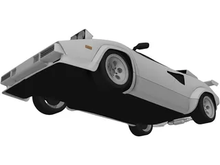 Lamborghini Countach 5000 QV (1985) 3D Model preview