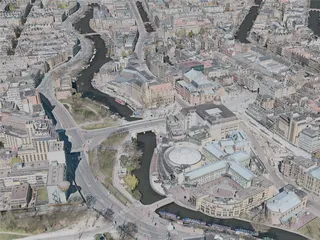 Amsterdam City, Netherlands (2020) 3D Model preview
