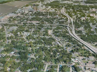 Baton Rouge City, LA, USA (2020) 3D Model preview