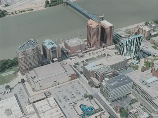 Cincinnati City, OH, USA (2020) 3D Model preview