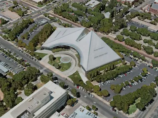 Fresno City, CA, USA (2020) 3D Model preview