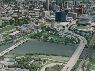Indianapolis City, IN, USA (2020) 3D Model preview