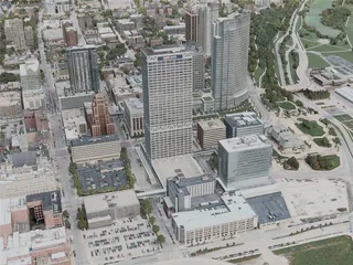 Milwaukee City, USA (2020) 3D Model preview