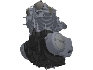 Yamaha XS650 Engine 3D Model preview