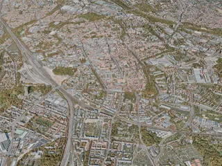 Augsburg City, Germany (2020) 3D Model preview