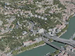 Lyon City, France (2020) 3D Model preview