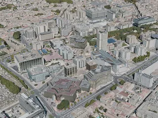 Bordeaux City, France (2020) 3D Model preview