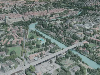 Bern City, Switzerland (2020) 3D Model preview