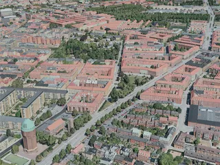 Malmo City, Sweden (2020) 3D Model preview