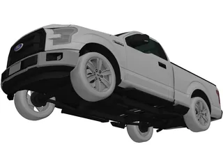 Ford F-150 Regular Cab XL (2014) 3D Model preview
