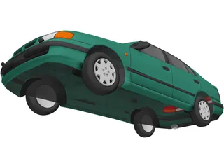 Toyota Carina E (1996) 3D Model preview