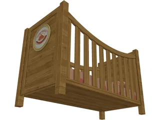 Baby Bed 3D Model preview