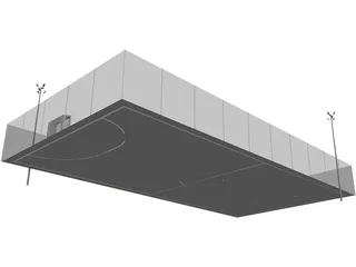 5X5 Football Field 3D Model preview
