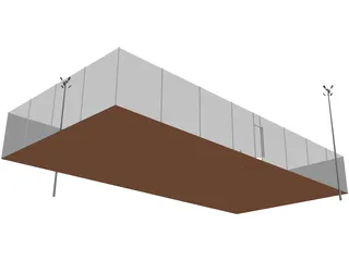 Tennis Court 3D Model preview