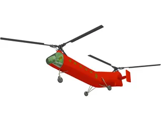 Piasecki H-21 / CH-21B Workhorse 3D Model preview