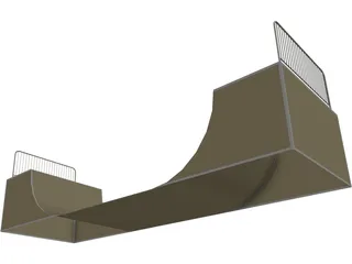 Ramp for Skeating 3D Model preview