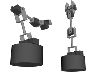 Lynxmotion SES Robot Arm 3D Model preview