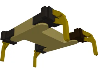Quadrapod Walking Robot Quad 2 3D Model preview